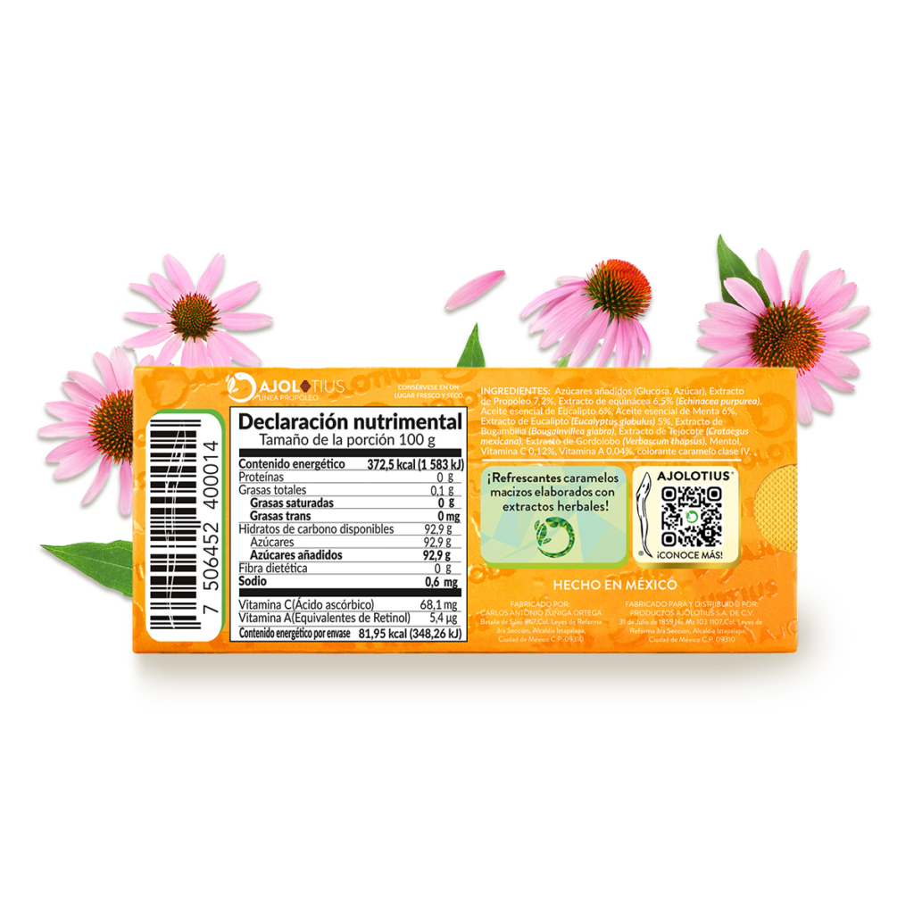 AJOLOBLISTER® Caramelos Refrescantes con Propóleo y Equinacea 22gr