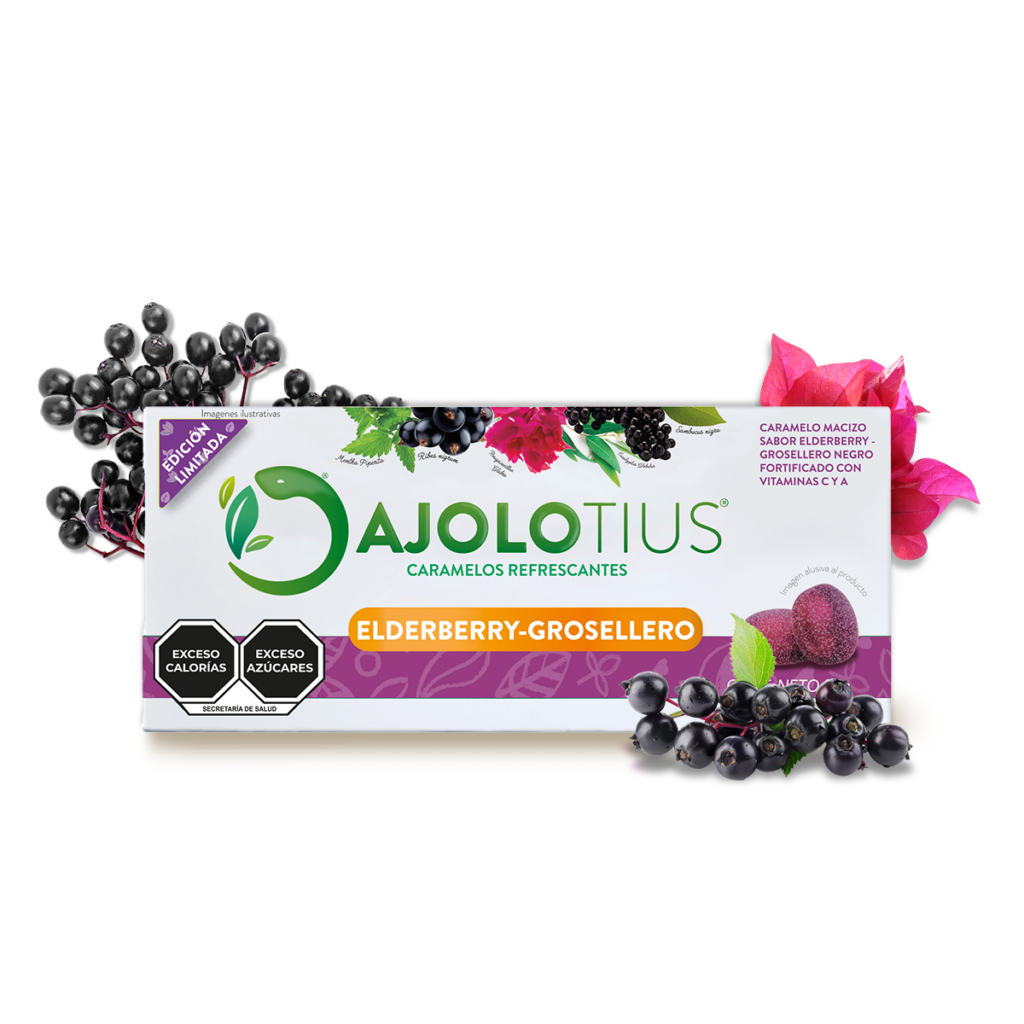 AJOLOBLISTER Caramelos Refrescantes con Elderberry y Grosellero 22gr