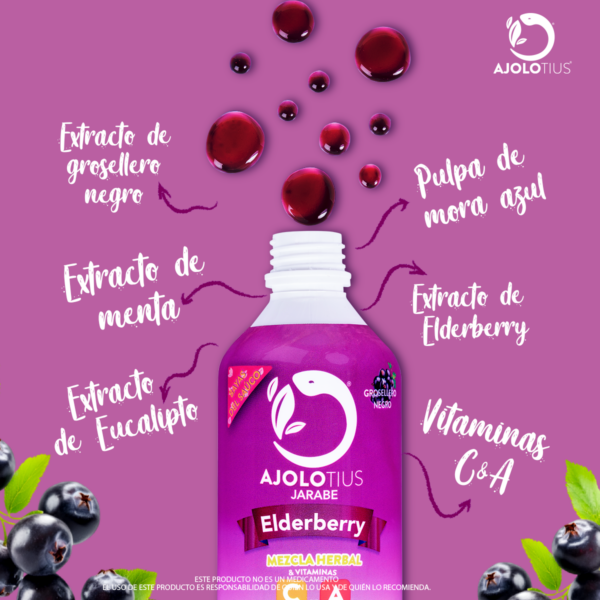 AJOLOTIUS Jarabe con Elderberry & Grosellero Negro 250 ml