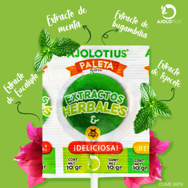 AJOLOPALETAS® de Caramelo con Extractos (Vitrolero) - Image 3