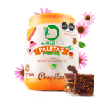 AJOLOPALETAS® de Caramelo con Extracto de Propóleo (Vitrolero) 500 g